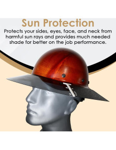 Visera AFP para casco industrial ahumada 41.91 cm ajustable 2