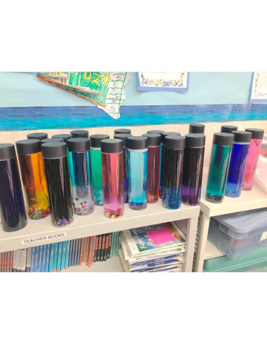 18 Botellas Sensoriales Vacías 414ml MAHIONG Transparentes