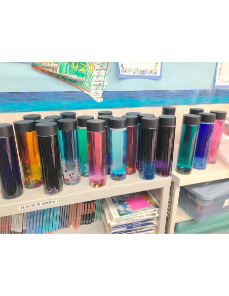 18 Botellas Sensoriales Vacías 414ml MAHIONG Transparentes