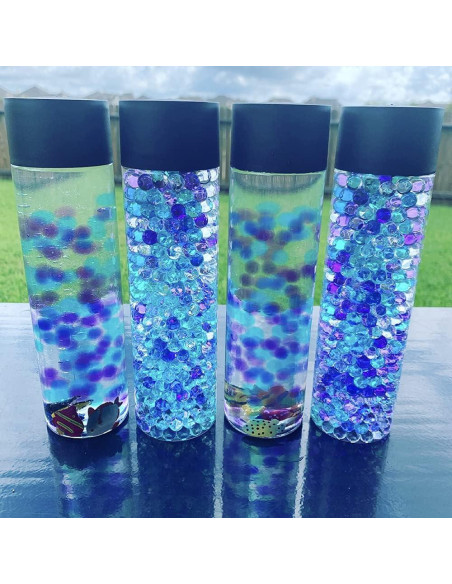 18 Botellas Sensoriales Vacías 414ml MAHIONG Transparentes