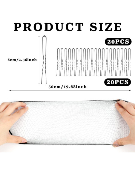 Redes para Cabello Sliverdew con Alfileres U - 20 Unidades