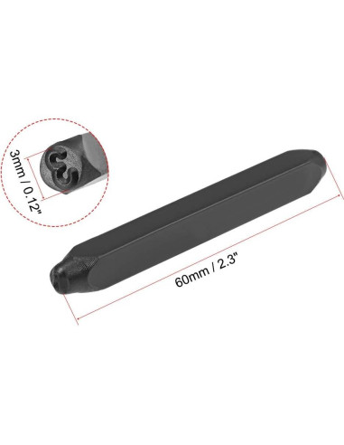 Conjunto de Sellos Metálicos uxcell 3mm Números 0-9 para Estampar