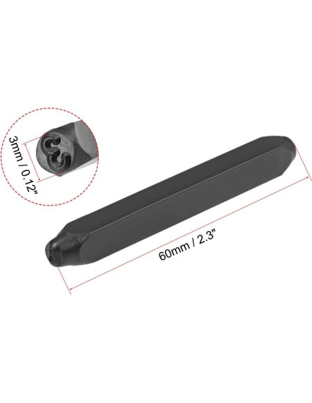 Conjunto de Sellos Metálicos uxcell 3mm Números 0-9 para Estampar