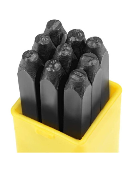 Conjunto de Sellos Metálicos uxcell 3mm Números 0-9 para Estampar