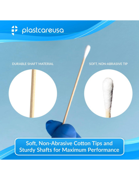 Aplicadores de Algodón 3" PlastCare USA - Paquete de 1000