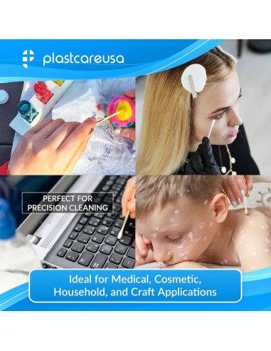 Aplicadores de Algodón 3" PlastCare USA - Paquete de 1000