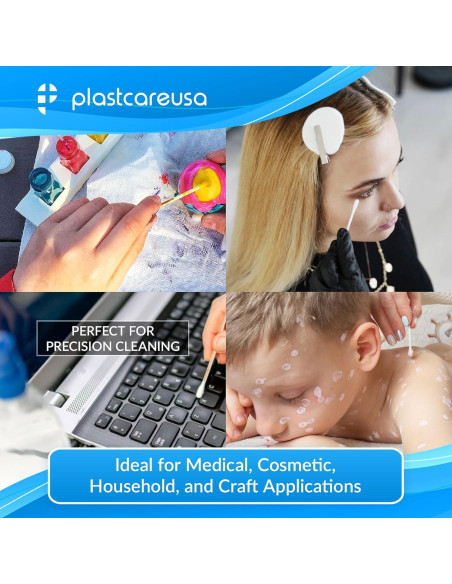 Aplicadores de Algodón 3" PlastCare USA - Paquete de 1000
