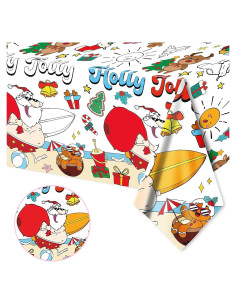 Mantel de Colorear Jumbo PHOGARY Navidad de Verano 180.9x119.6cm