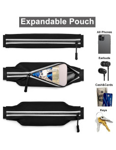 Cinturón de Triatlón RJ-Sport con Soporte para Número - Negro 2