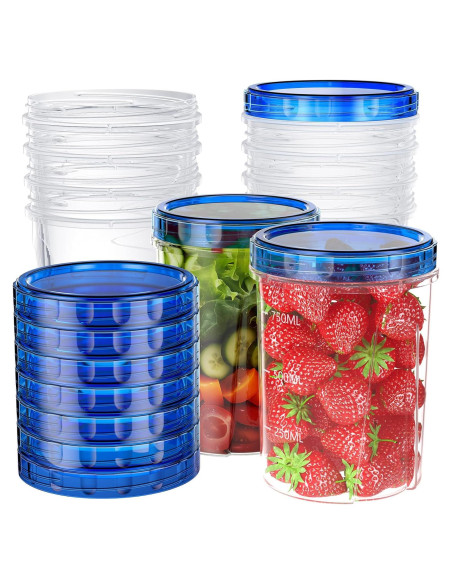 10 Contenedores de Almacenamiento de Alimentos 32 Oz Winproper