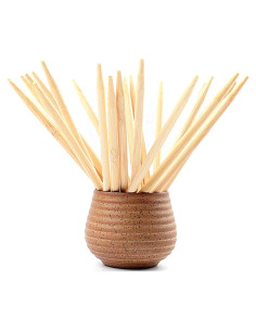 Pinchos de Bambú HOPELF Semi Punta 14 cm 100 pcs para BBQ