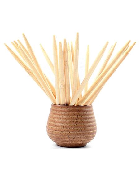 Pinchos de Bambú HOPELF Semi Punta 14 cm 100 pcs para BBQ