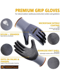 Guantes de Trabajo Tarantula Nitrilo MicroFoam 12 Pares 2