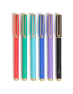 Set de 6 Plumas de Punta Fina U Brands Catalina Multicolor