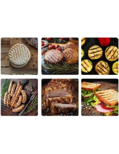 Prensa de Hamburguesas JNXHON Acero Inoxidable 14cm Azul 2