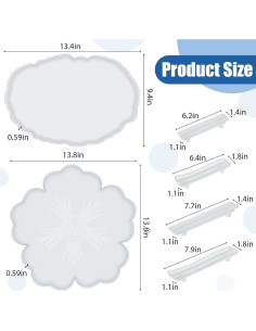 Moldes de Silicona Grande meekoo para Joyas y Manualidades - 2 Pcs 2