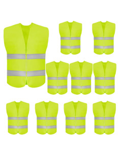 Chaleco de Seguridad DUSKCOVE Amarillo Neón 10 Piezas