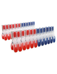 Clips de Ropa Antideslizantes DurReus, Paquete de 24 Piezas