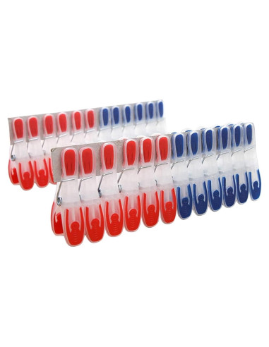 Clips de Ropa Antideslizantes DurReus, Paquete de 24 Piezas