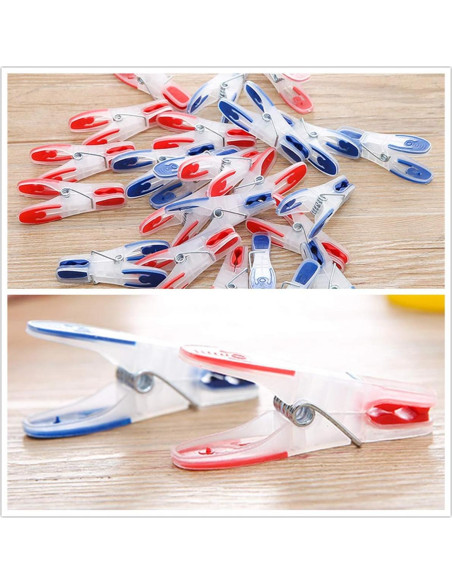 Clips de Ropa Antideslizantes DurReus, Paquete de 24 Piezas