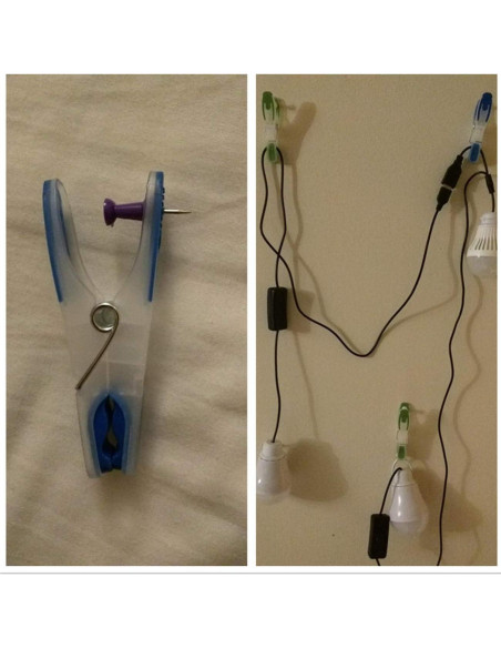 Clips de Ropa Antideslizantes DurReus, Paquete de 24 Piezas