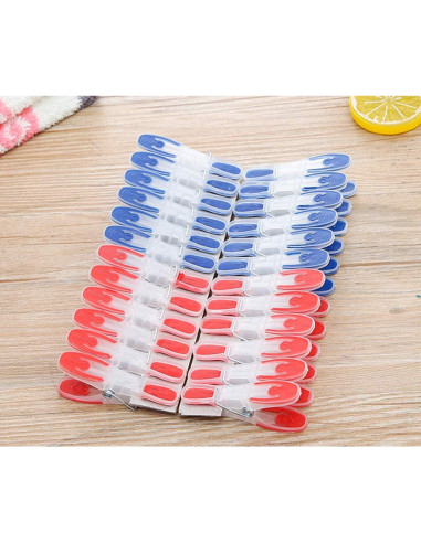 Clips de Ropa Antideslizantes DurReus, Paquete de 24 Piezas