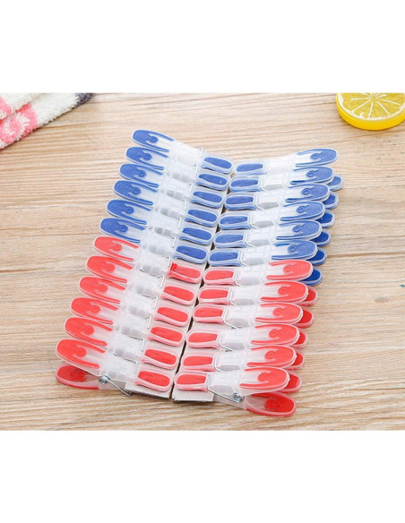 Clips de Ropa Antideslizantes DurReus, Paquete de 24 Piezas