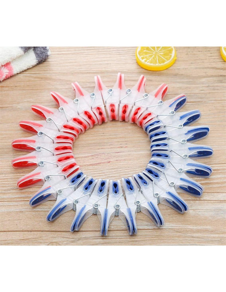 Clips de Ropa Antideslizantes DurReus, Paquete de 24 Piezas