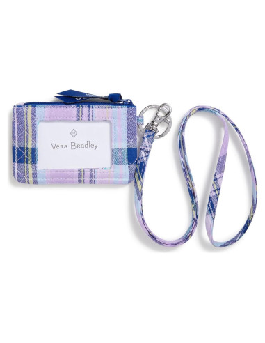 Funda de ID Vera Bradley Algodón Reciclado Cuadrícula Amatista
