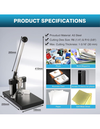 Cortador de Esquinas IRONWALLS Heavy Duty 30mm R6mm R10mm