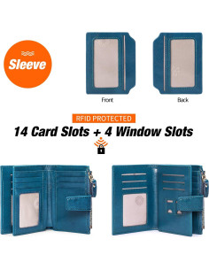 Cartera Pequeña GOIACII de Cuero Genuino con Bloqueo RFID 2