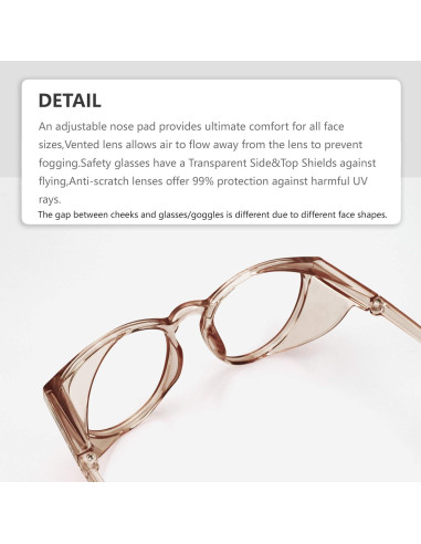 Gafas de Seguridad Antivaho LeonDesigns Redondas Café