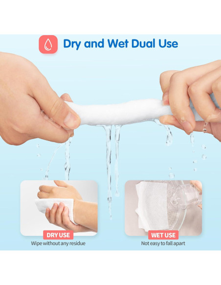 Toallas Faciales Desechables HOMERHYME 600 Hojas Biodegradables