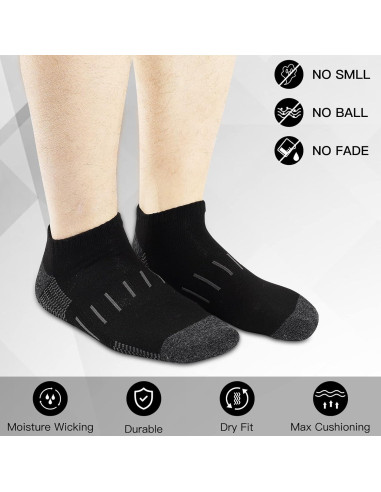 Calcetines Deportivos Heatuff para Hombre Cortos 6 Pares