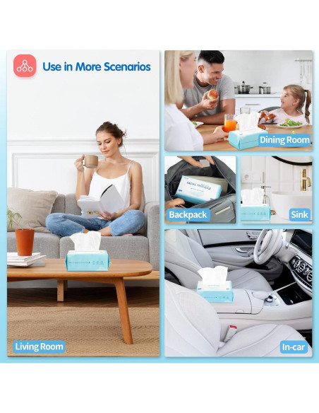 Toallas Faciales Desechables HOMERHYME 600 Hojas Biodegradables