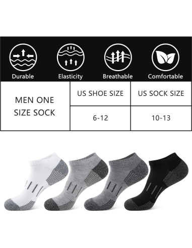 Calcetines Deportivos Heatuff para Hombre Cortos 6 Pares