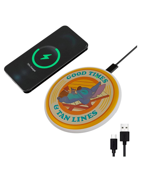 Base de Carga Inalámbrica Disney Lilo y Stitch 10W - Carga Rápida