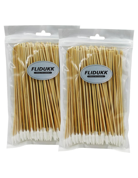 200 Hisopos de Algodón de Bambú 15.24 cm para Maquillaje FLIDUKK