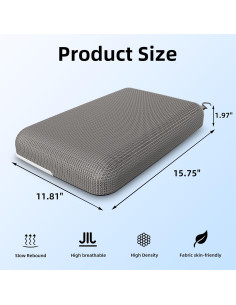 Cojín para Asiento de Ducha Fasjloctavty 40x30 cm Antideslizante 2