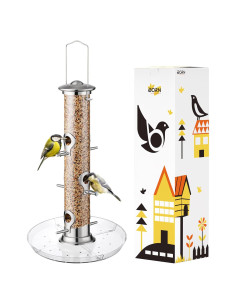 Comedero para Aves iBorn con Captor de Semillas 35.56 cm 6 Puertos