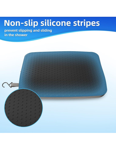 Cojín para Asiento de Ducha Fasjloctavty 40x30 cm Antideslizante