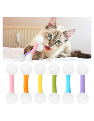 Juego de Juguetes para Gatos CiyvoLyeen - 6 Peluches con Hierba Gatera