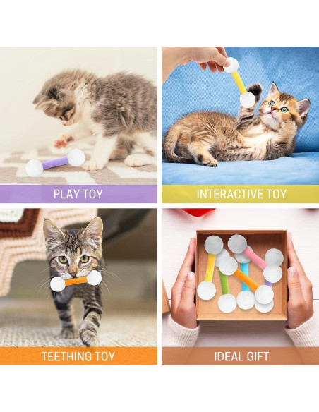 Juego de Juguetes para Gatos CiyvoLyeen - 6 Peluches con Hierba Gatera Juego de Juguetes para Gatos CiyvoLyeen - 6 Peluches con Hierba Gatera