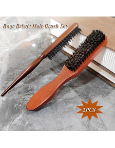 Juego de Cepillos de Cerdas de Jabalí TRUSTORIC 2 Piezas 2