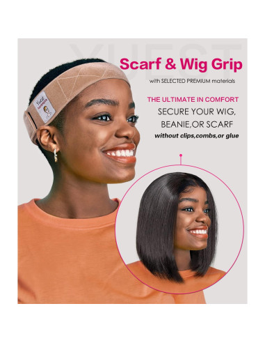 Paquete de 2 Bandas de Agarre para Pelucas Yuest con 4 Gorros