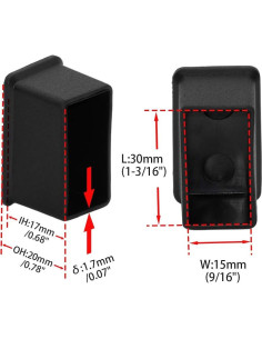 Tapas de patas de silla Flyshop PVC 15 x 30 mm - 4 unidades 2