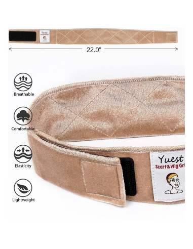 Paquete de 2 Bandas de Agarre para Pelucas Yuest con 4 Gorros