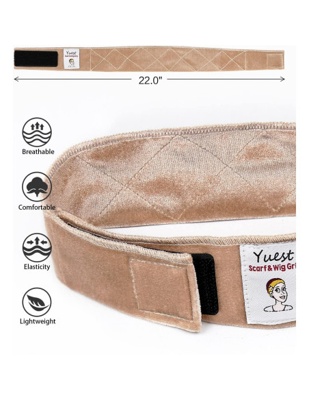 Paquete de 2 Bandas de Agarre para Pelucas Yuest con 4 Gorros