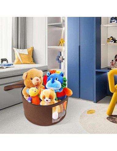 Caja de Almacenamiento de Sombreros VanlonPro 40.6 cm x 25.4 cm Café