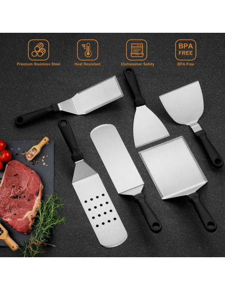 Kit de Accesorios para Parrilla Leonyo 37 Piezas - Espátulas y Más